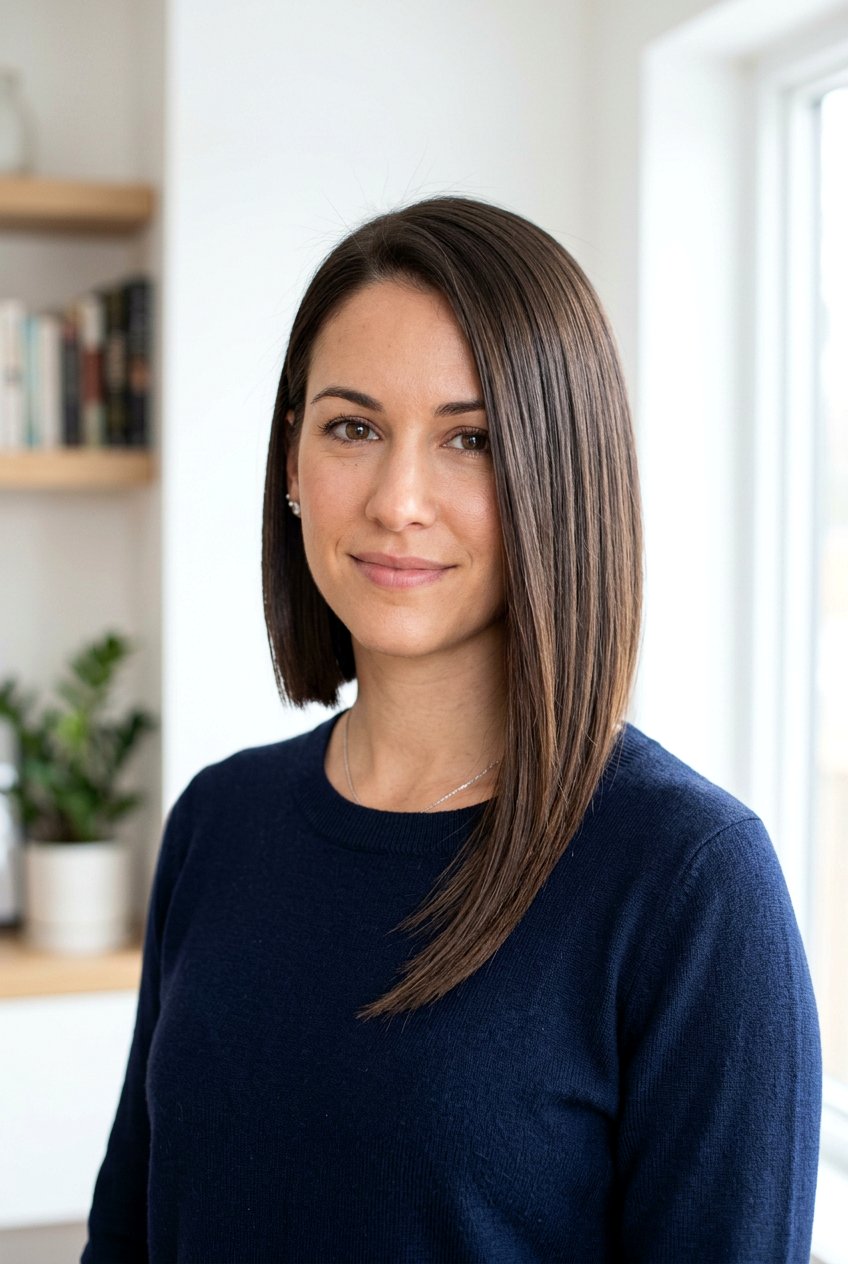 Asymmetrical bob straight - 20 sleek straight hairstyles - 20 sleek straight hairstyles