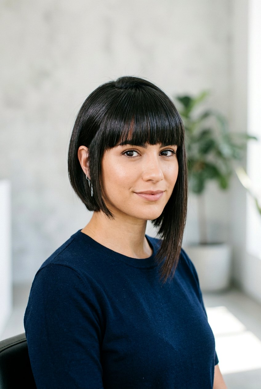 Asymmetrical bob with bangs - 20 asymmetrical bob haircut - 20 asymmetrical bob haircut