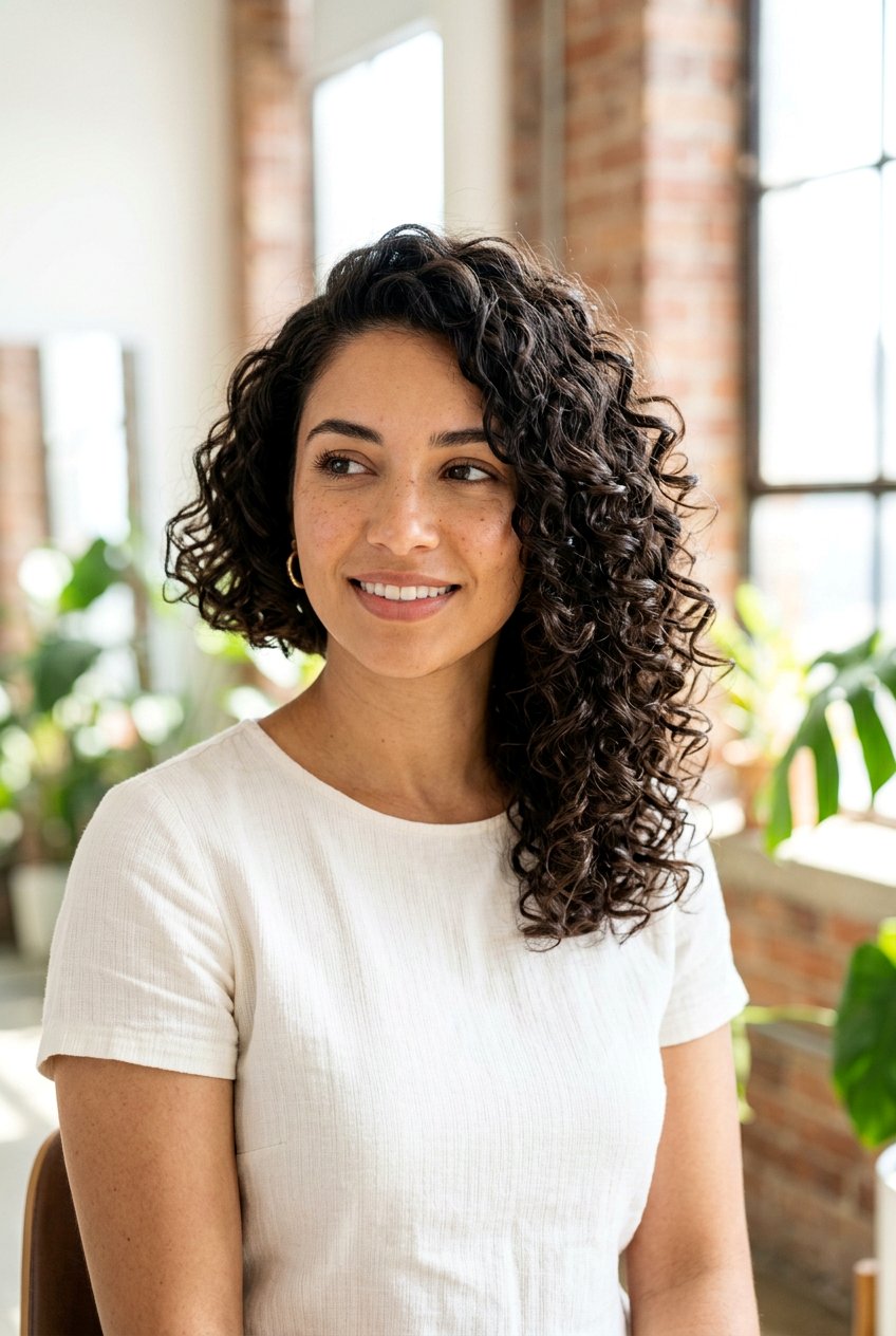 Asymmetrical curly bob - 20 curly bob hairstyles - 20 curly bob hairstyles