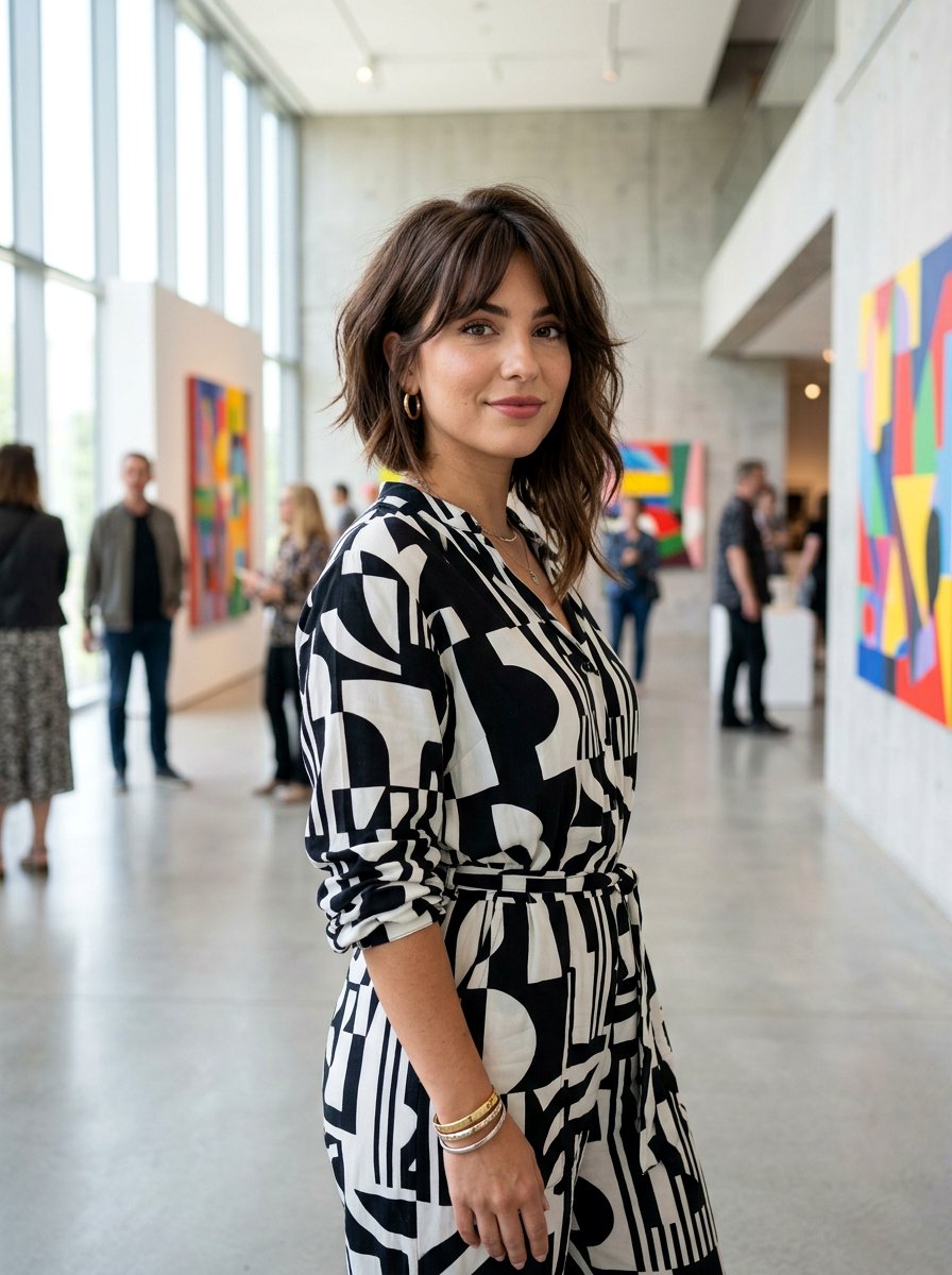 Asymmetrical lob with curtain bangs for thick hair - 20 thick hair lob with curtain bangs - 20 thick hair lob with curtain bangs