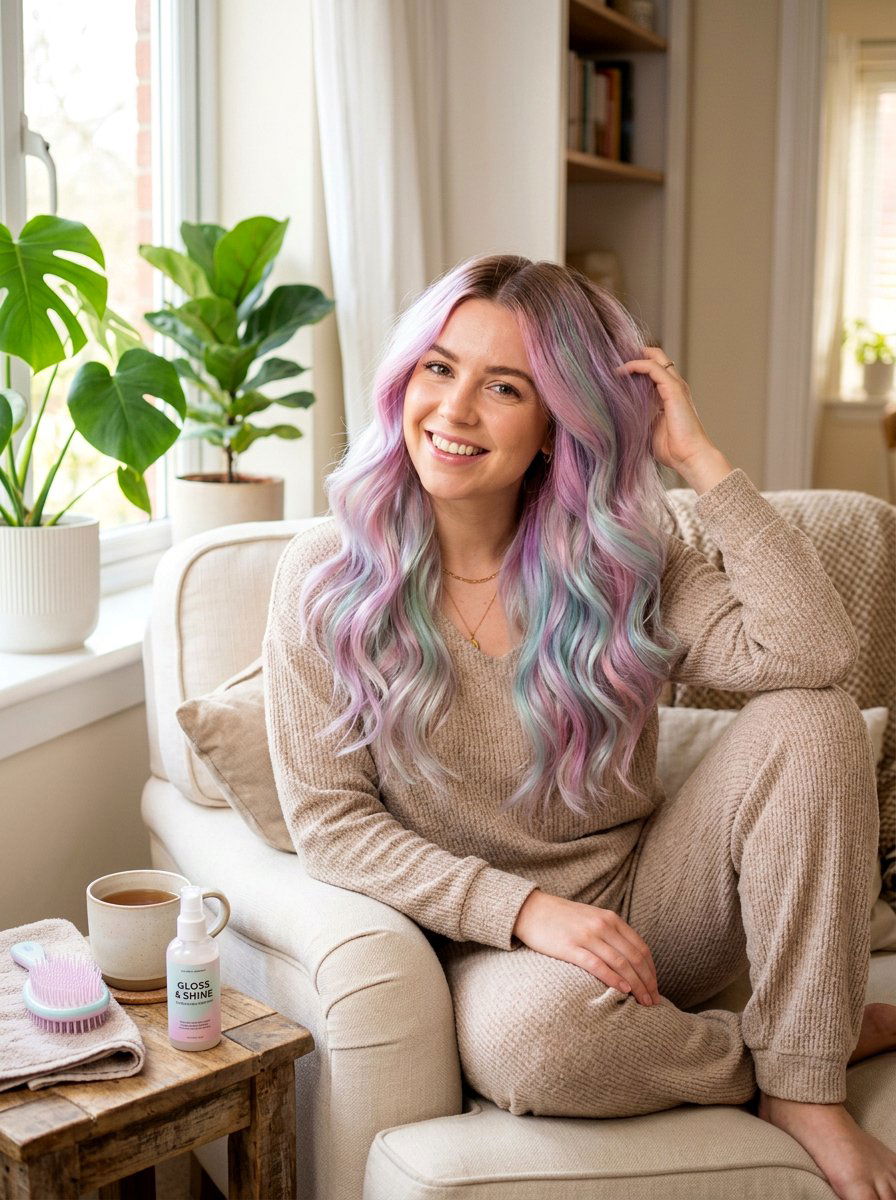 20 Most Stunning Iridescent Pastel Balayage Ideas To Try