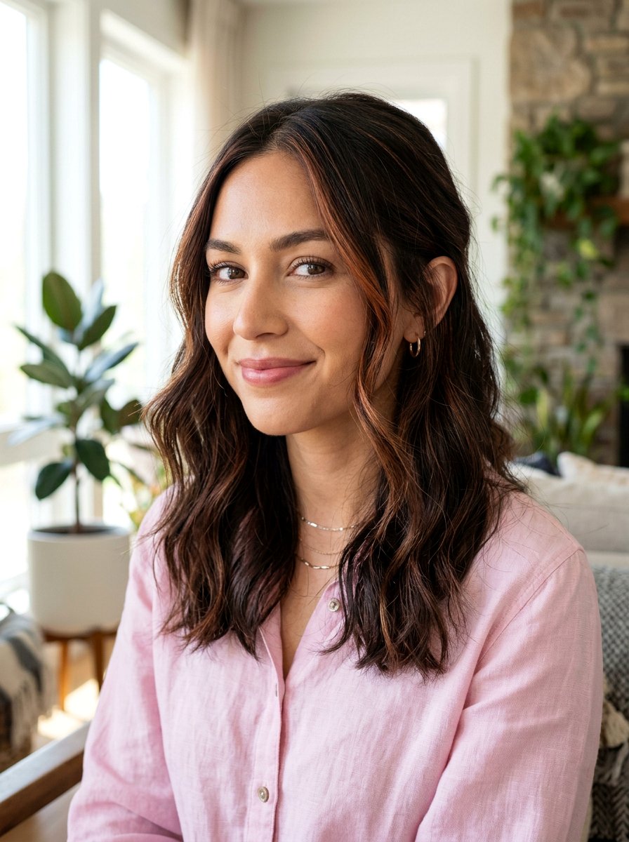 Auburn Babylights on Brown Hair - 20 soft auburn highlights on brown hair - 20 soft auburn highlights on brown hair