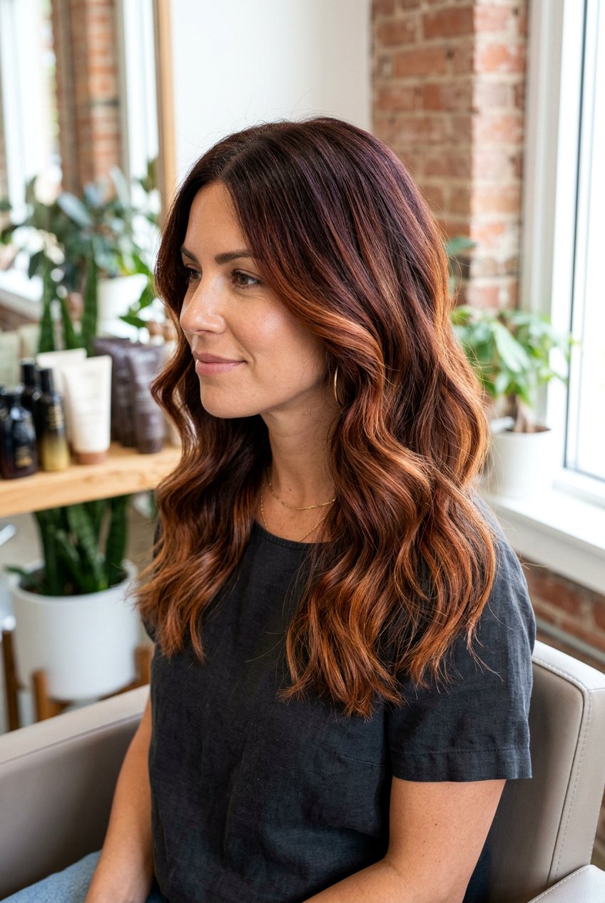 Auburn Balayage - 20 balayage hair color ideas - 20 balayage hair color ideas