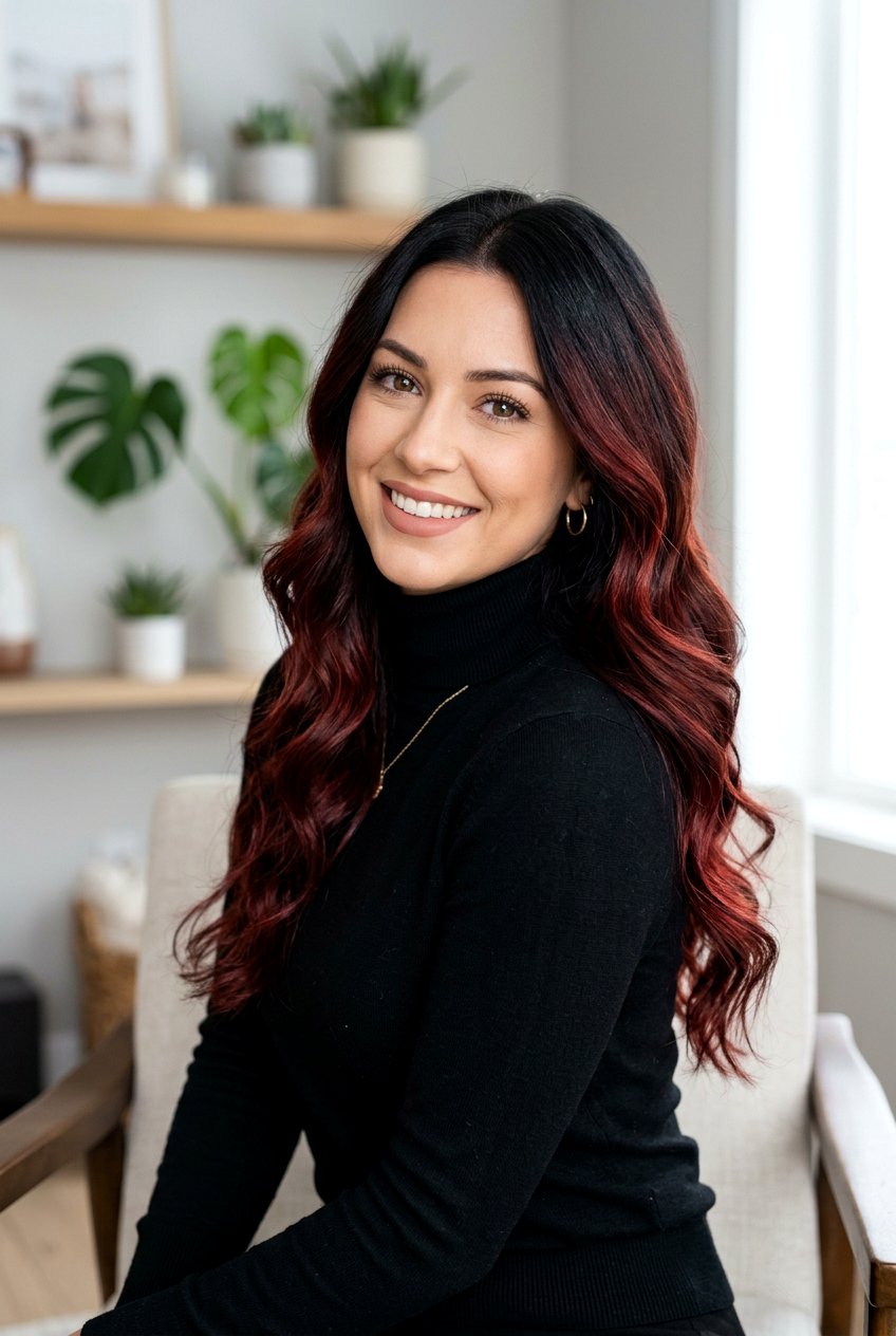 Auburn Balayage On Black Hair - 20 natural looking auburn balayage - 20 natural looking auburn balayage