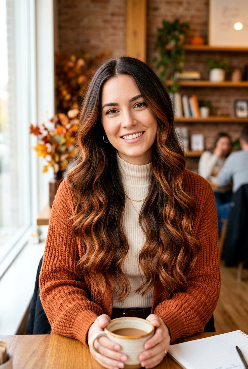 Auburn Balayage On Dark Brown Hair - 20 auburn highlights on dark brown hair - 20 auburn highlights on dark brown hair