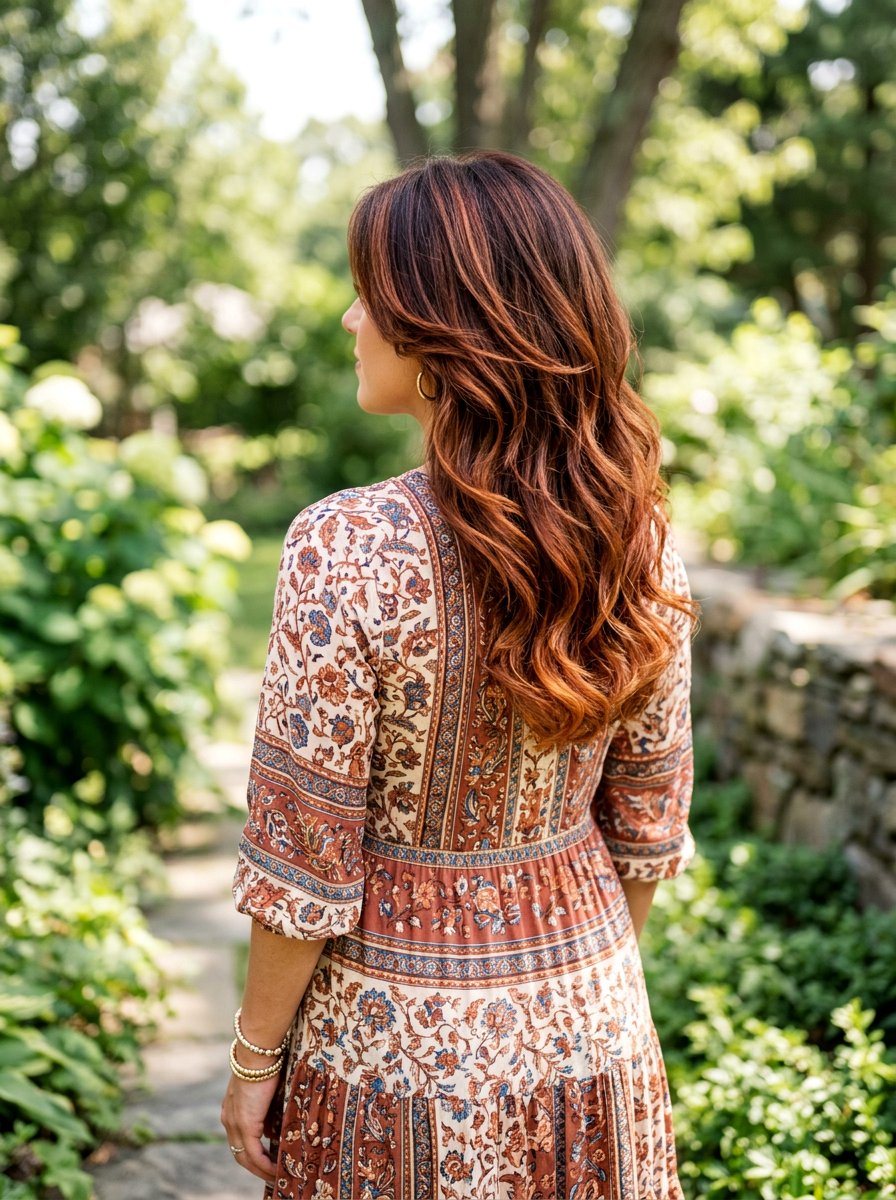 Auburn Balayage On Layered Hair - 20 rich auburn balayage - 20 rich auburn balayage