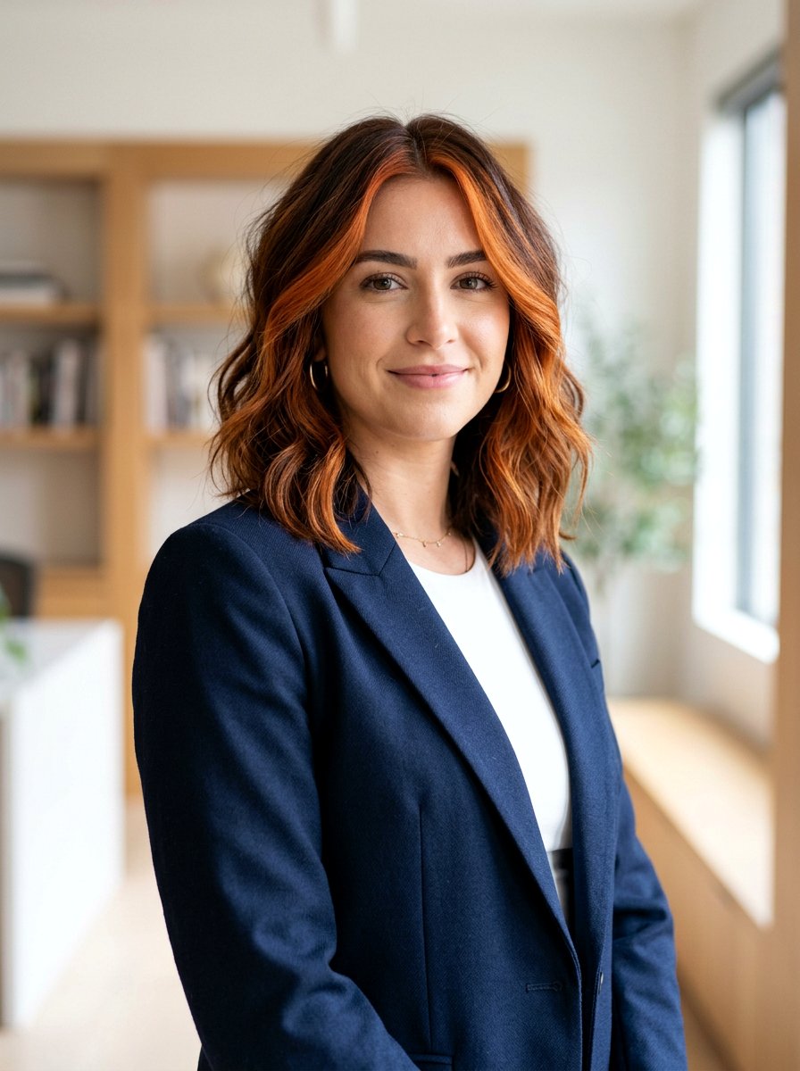 Auburn Balayage On Lob Haircut - 20 rich auburn balayage - 20 rich auburn balayage