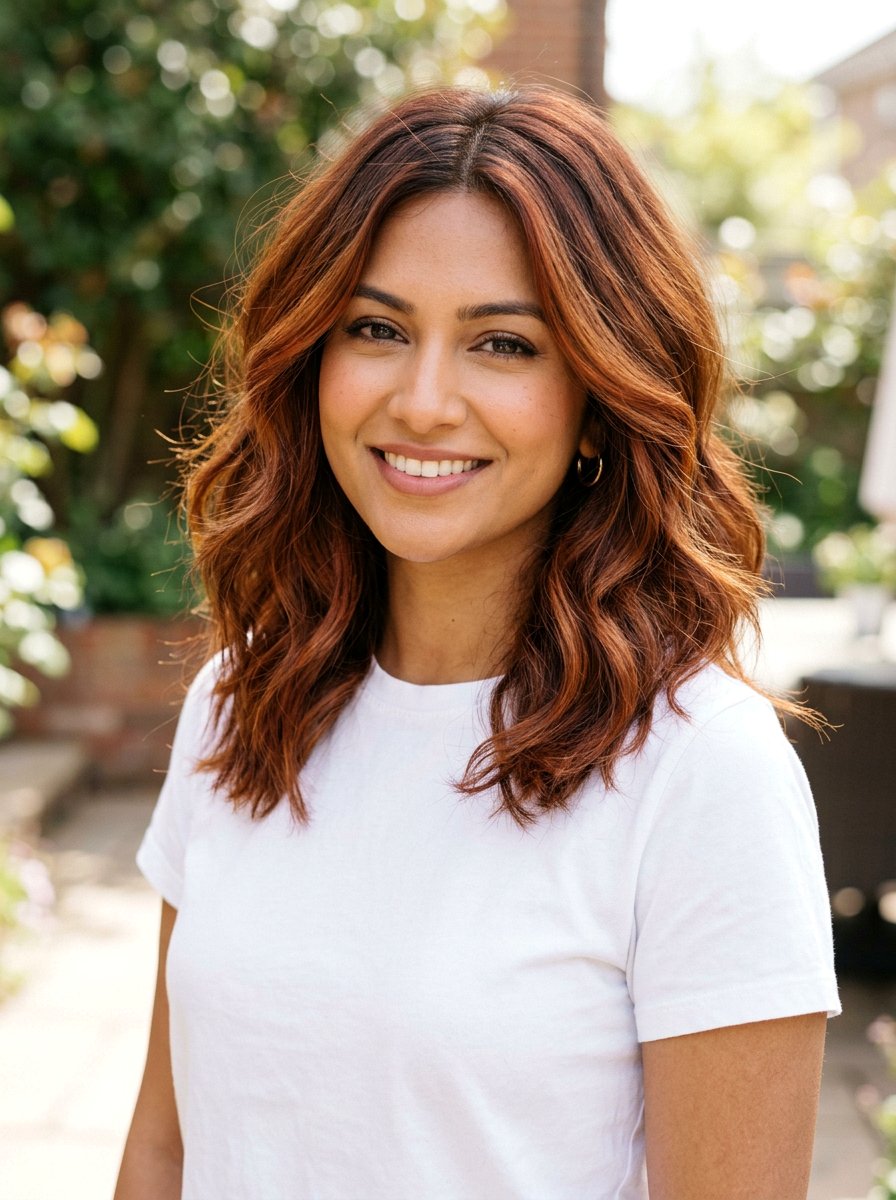 Auburn Balayage On Shoulder Length Hair - 20 rich auburn balayage - 20 rich auburn balayage