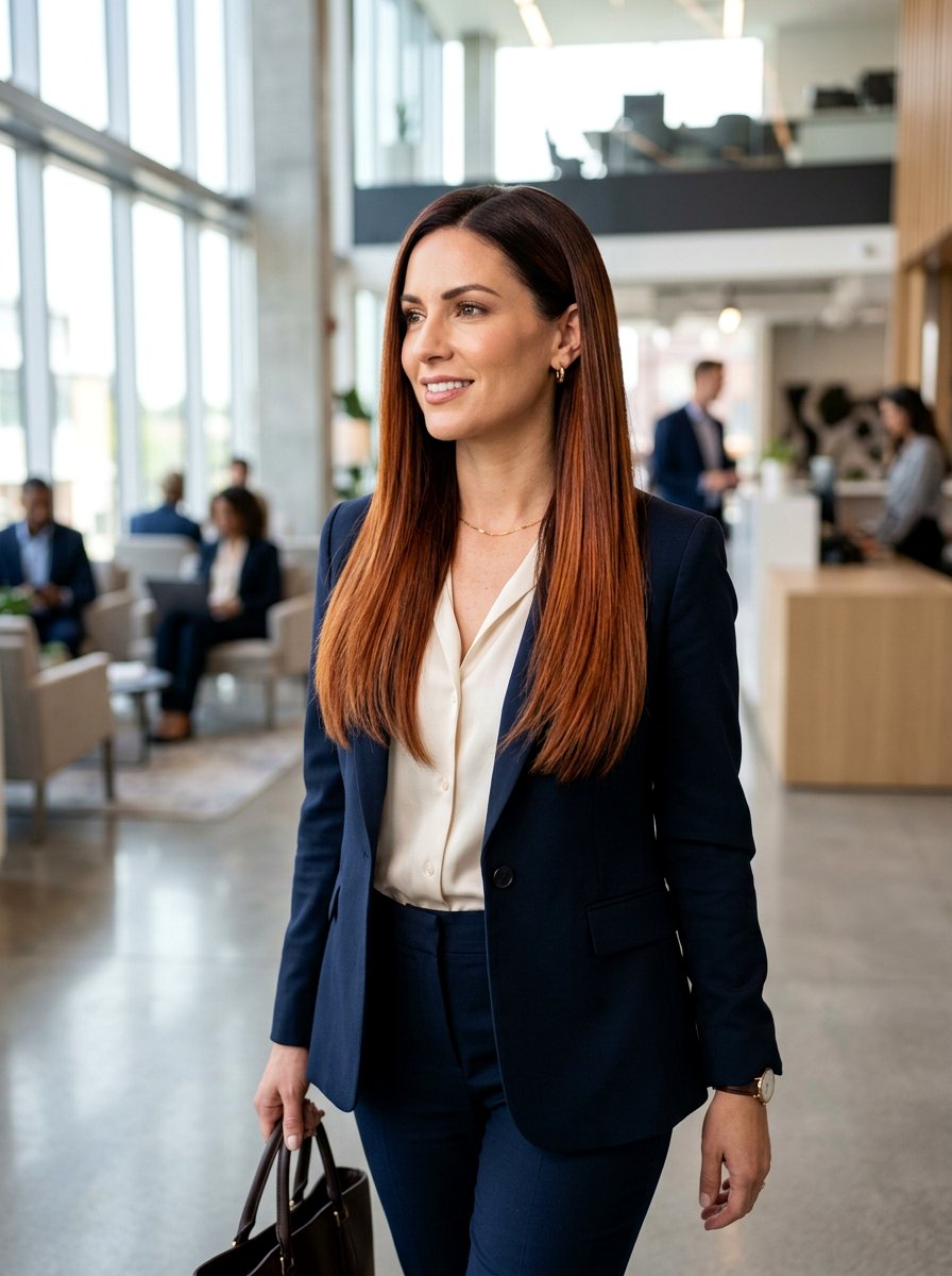 Auburn Balayage On Straight Hair - 20 rich auburn balayage - 20 rich auburn balayage