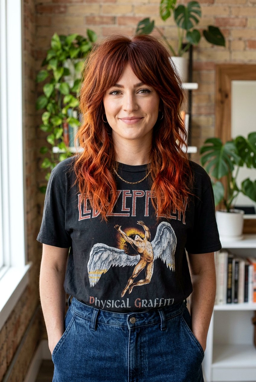 Auburn Balayage Shag Haircut - 20 natural looking auburn balayage - 20 natural looking auburn balayage