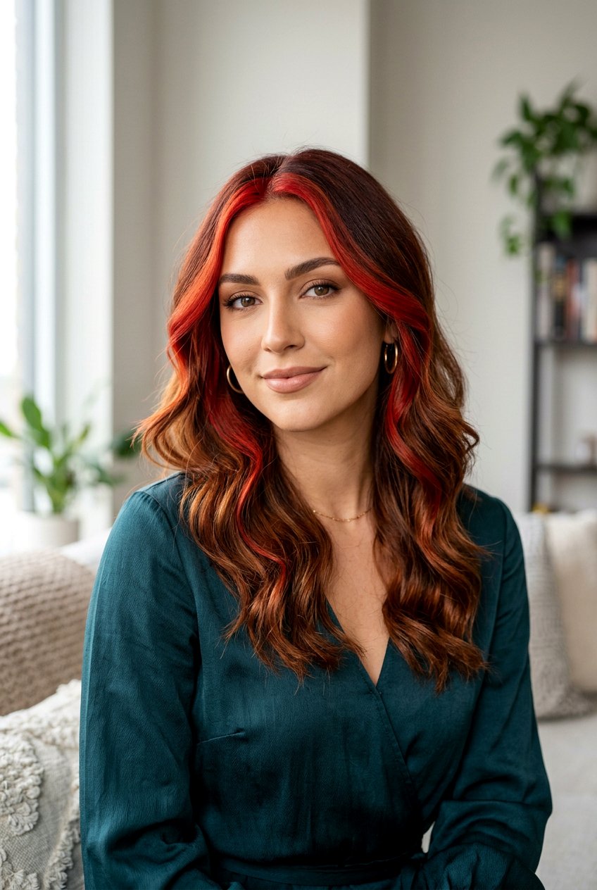 Auburn Balayage With Face Framing - 20 natural looking auburn balayage - 20 natural looking auburn balayage