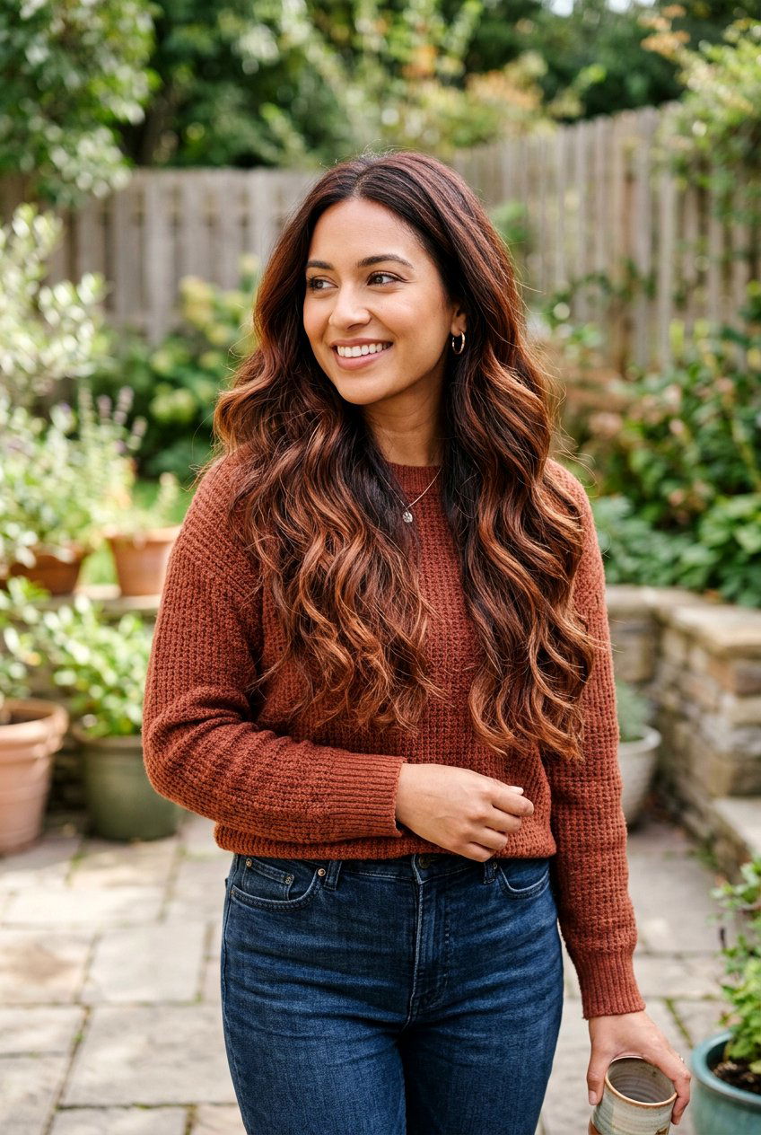 Auburn Balayage on Dark Brown Hair - 20 auburn balayage on dark hair - 20 auburn balayage on dark hair