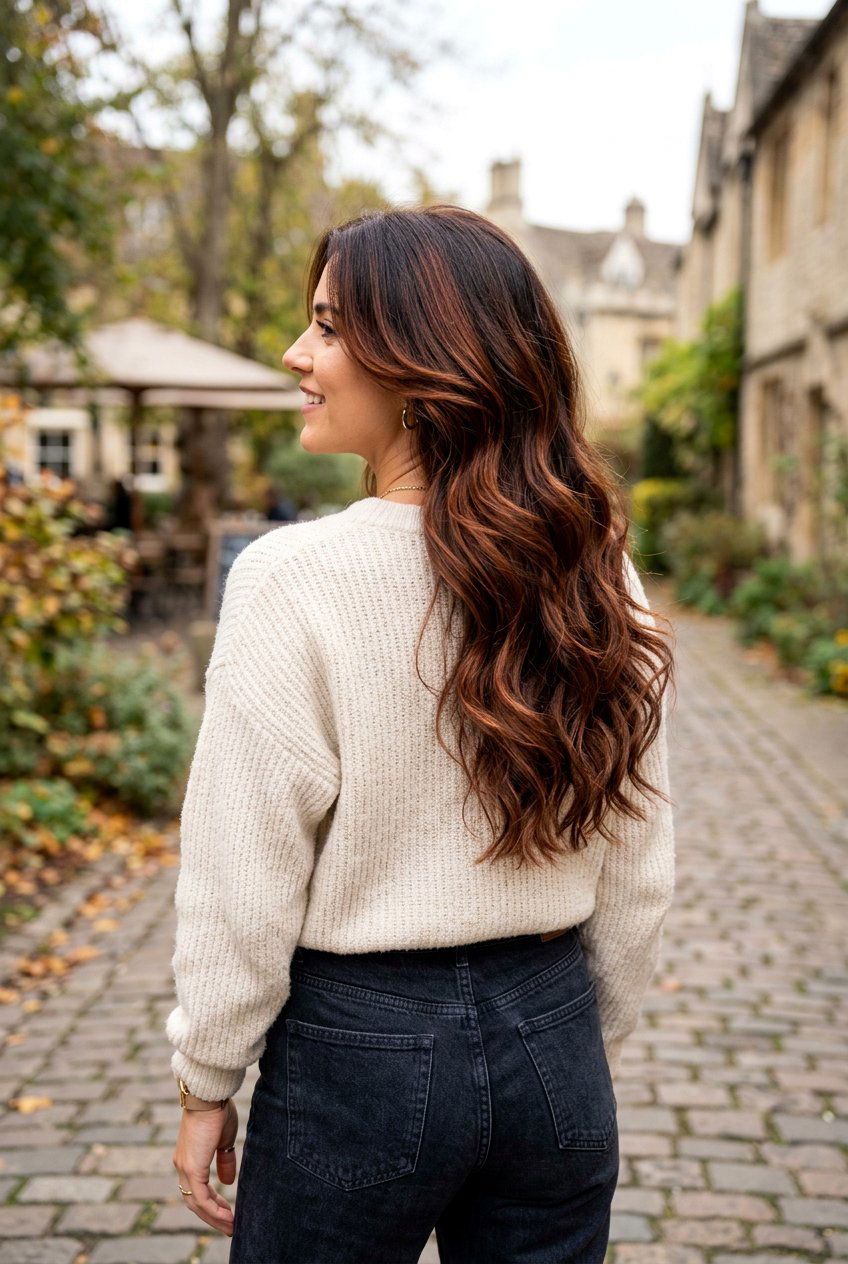 Auburn Balayage on Dark Hair for Long Hair - 20 auburn balayage on dark hair - 20 auburn balayage on dark hair