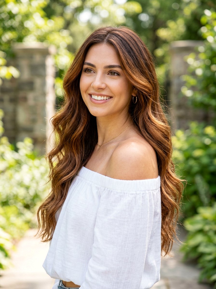 Auburn Brown Balayage - 20 soft auburn brown hair color - 20 soft auburn brown hair color