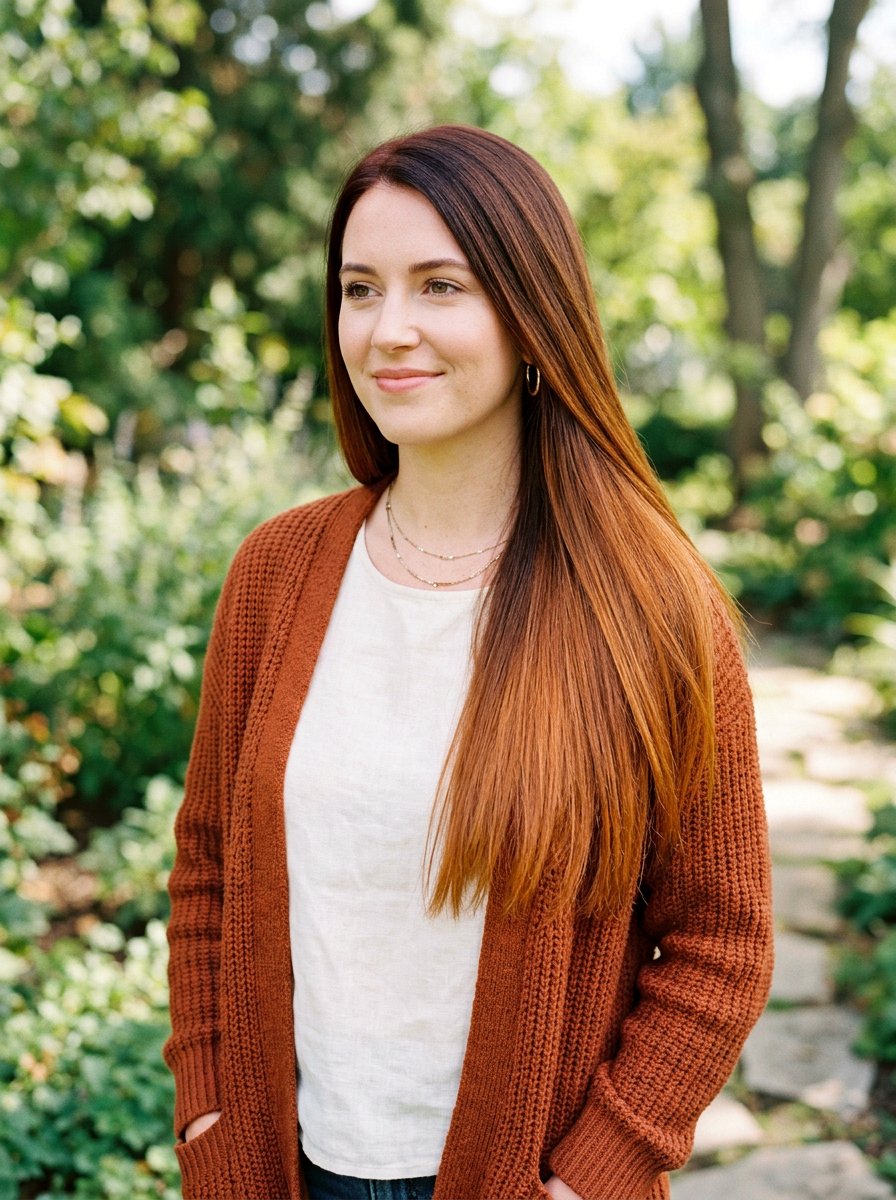 Auburn Brown Ombre - 20 soft auburn brown hair color - 20 soft auburn brown hair color