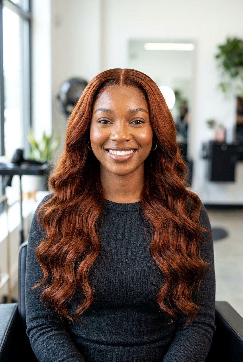 Auburn Brown Sew In - 20 black hairstyles with color - 20 black hairstyles with color