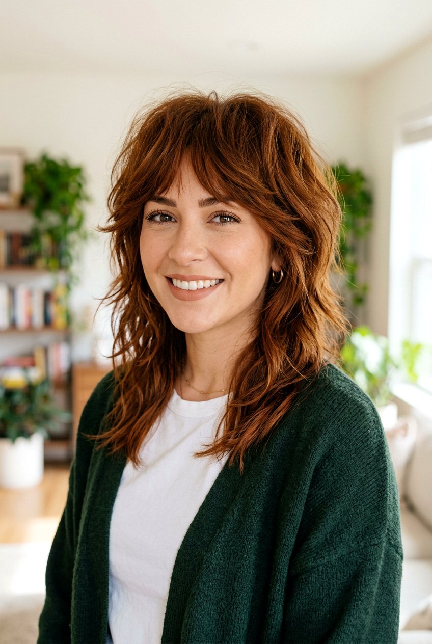 Auburn Brown Shag Haircut - 20 hair color ideas for shag haircuts - 20 hair color ideas for shag haircuts