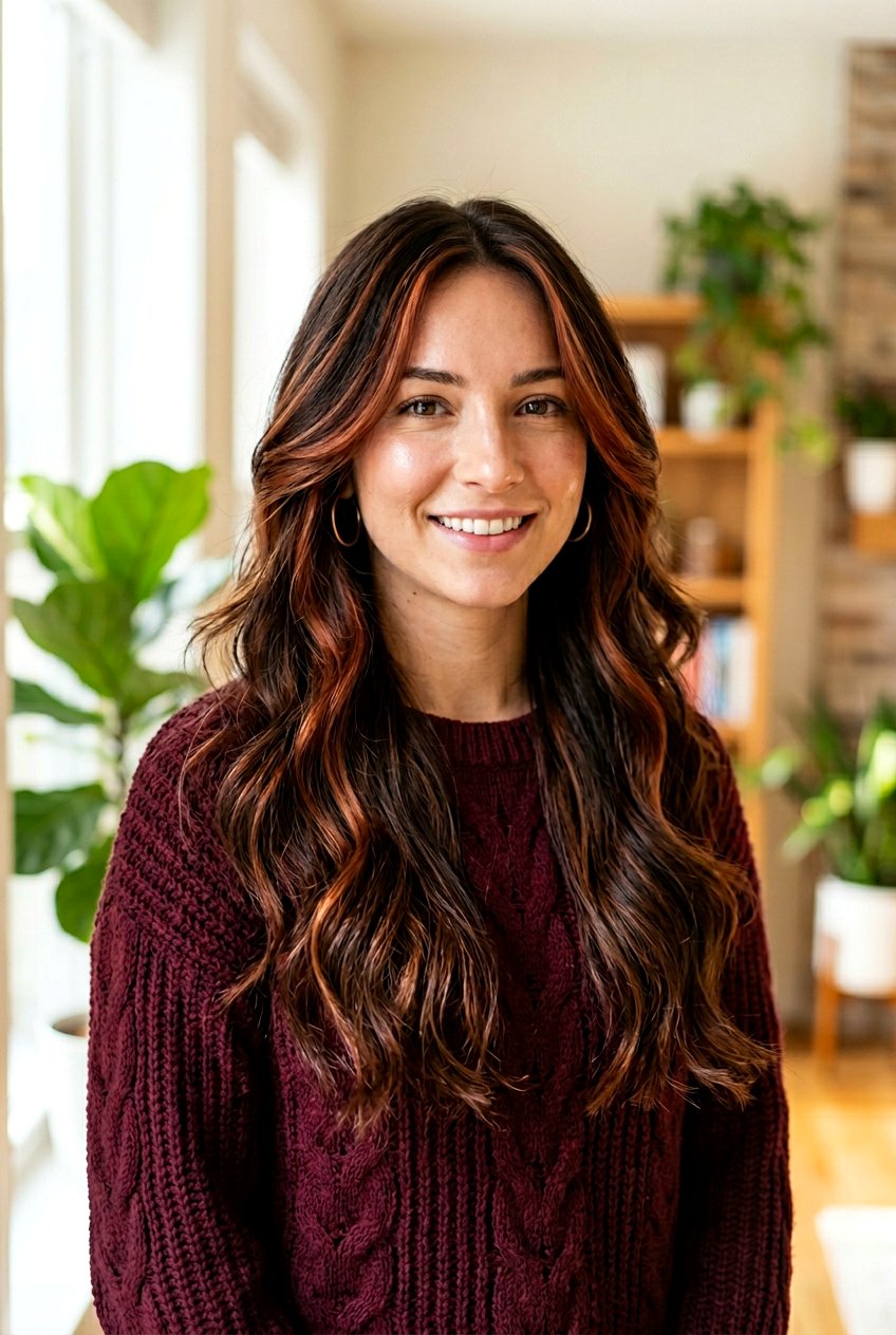 Auburn Brunette Balayage - 20 modern brunette balayage ideas - 20 modern brunette balayage ideas