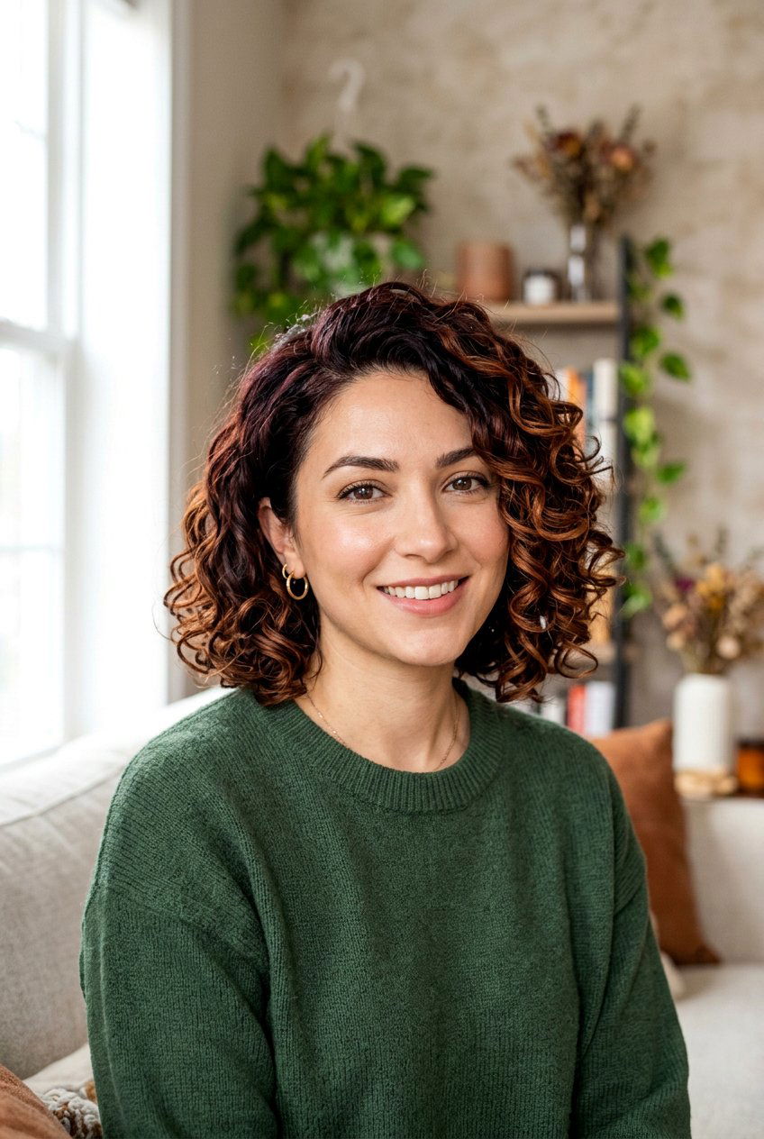 Auburn Brunette Balayage Curly Bob - 20 brunette balayage for curly bob - 20 brunette balayage for curly bob