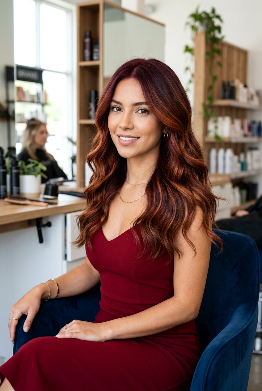 Auburn Brunette Balayage Root Melt - 20 brunette balayage with root melt - 20 brunette balayage with root melt