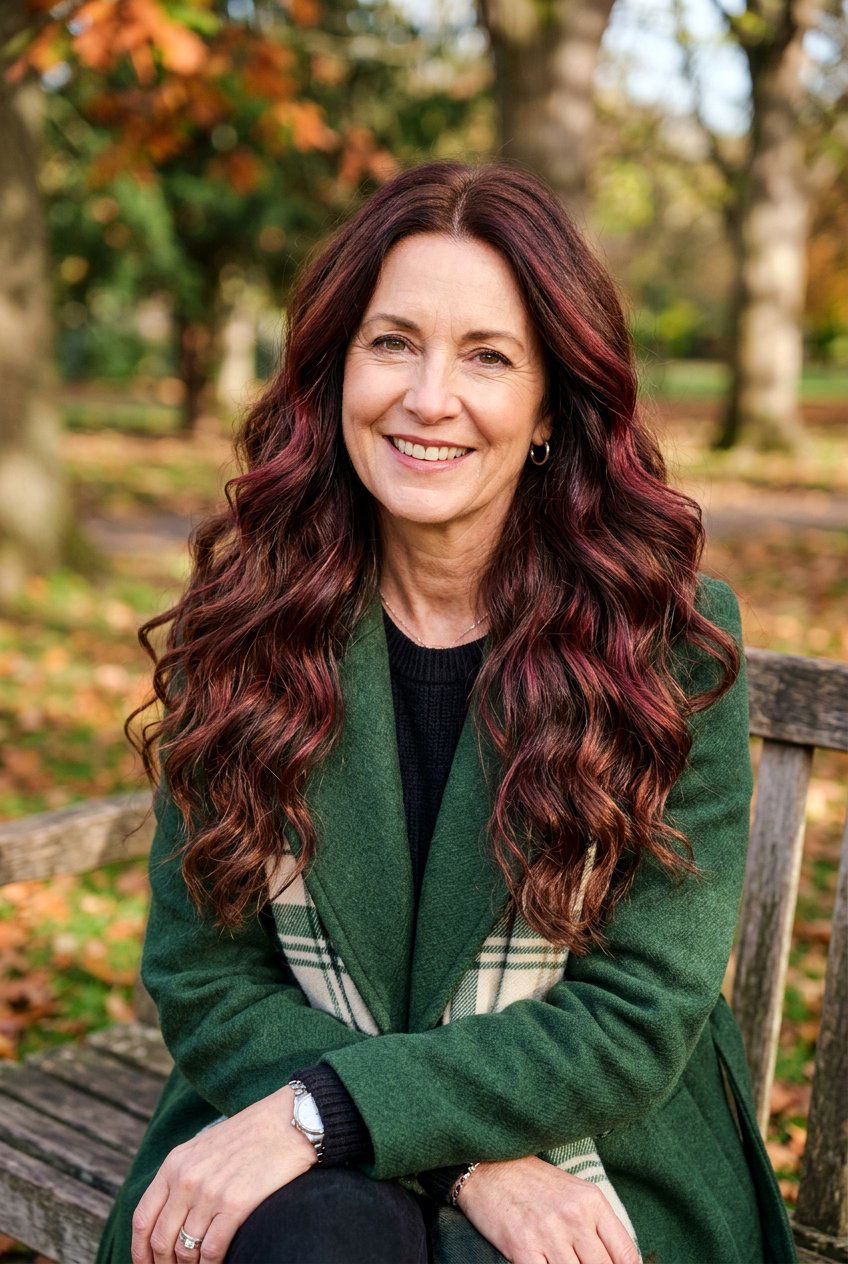 Auburn Brunette Balayage - 20 brunette balayage for women over 50 - 20 brunette balayage for women over 50