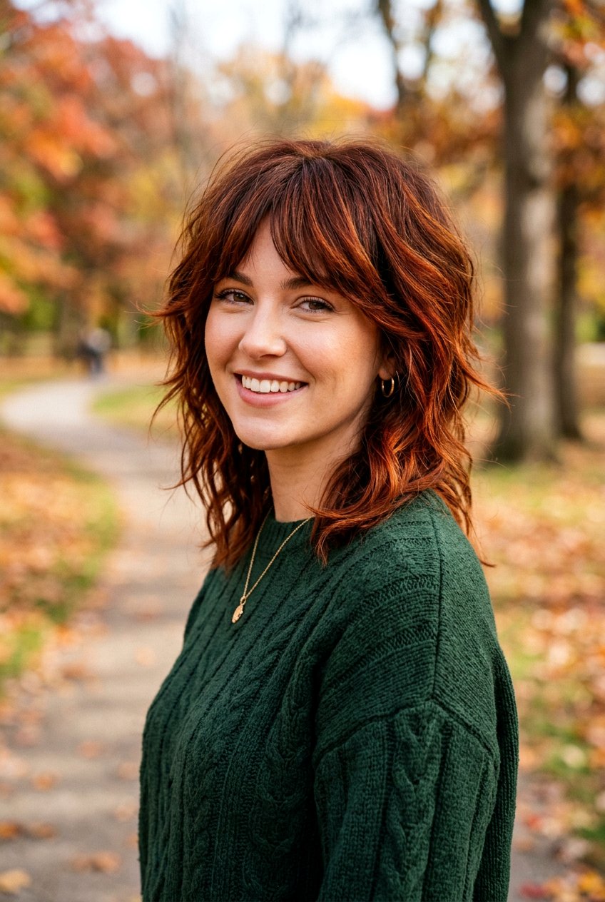 Auburn Brunette Shag - 20 brunette shag hair color ideas - 20 brunette shag hair color ideas