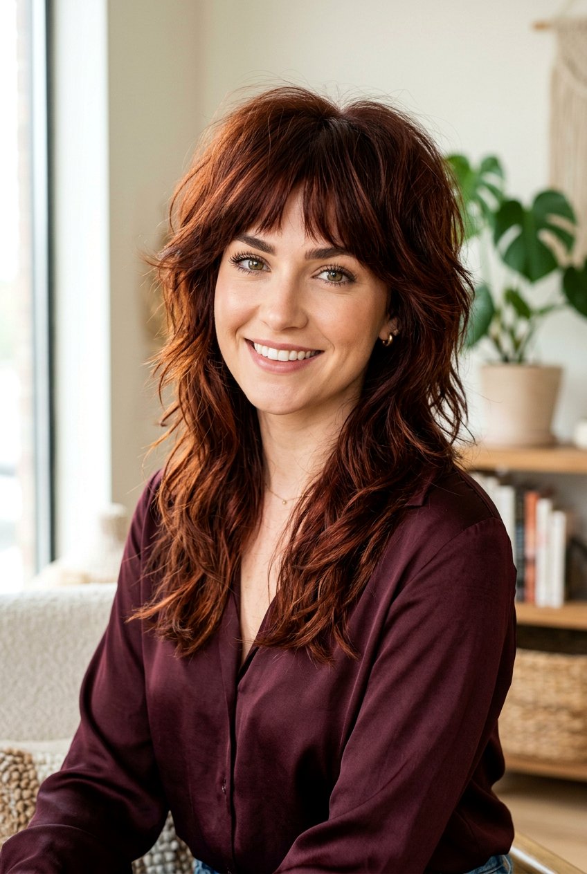 Auburn Brunette Wolf Cut - 20 brunette wolf cut color ideas - 20 brunette wolf cut color ideas