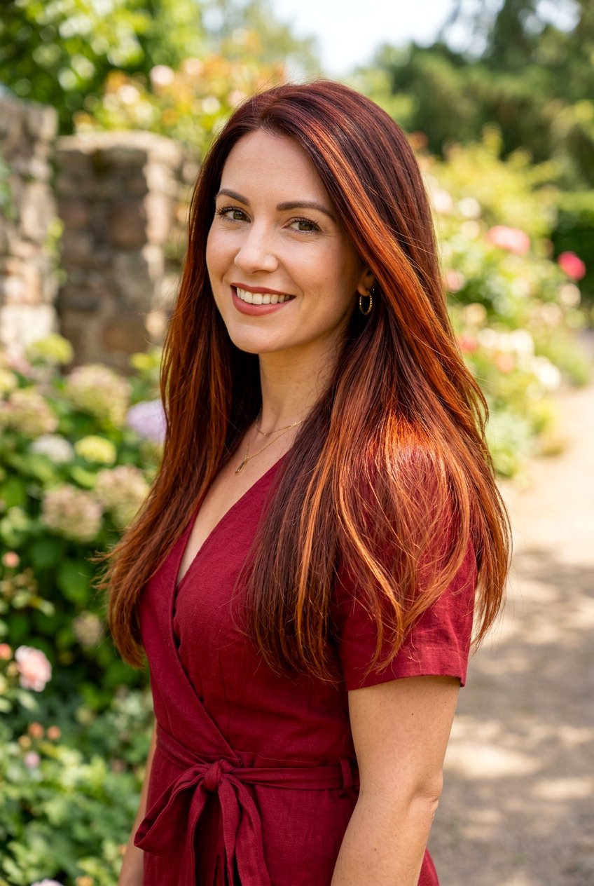 Auburn Copper Balayage Highlights - 20 bright copper balayage ideas - 20 bright copper balayage ideas