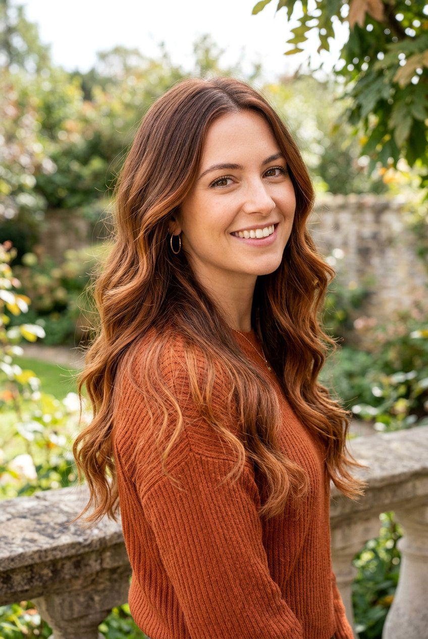 Auburn Copper Balayage on Brown Hair - 20 copper balayage on brown hair - 20 copper balayage on brown hair