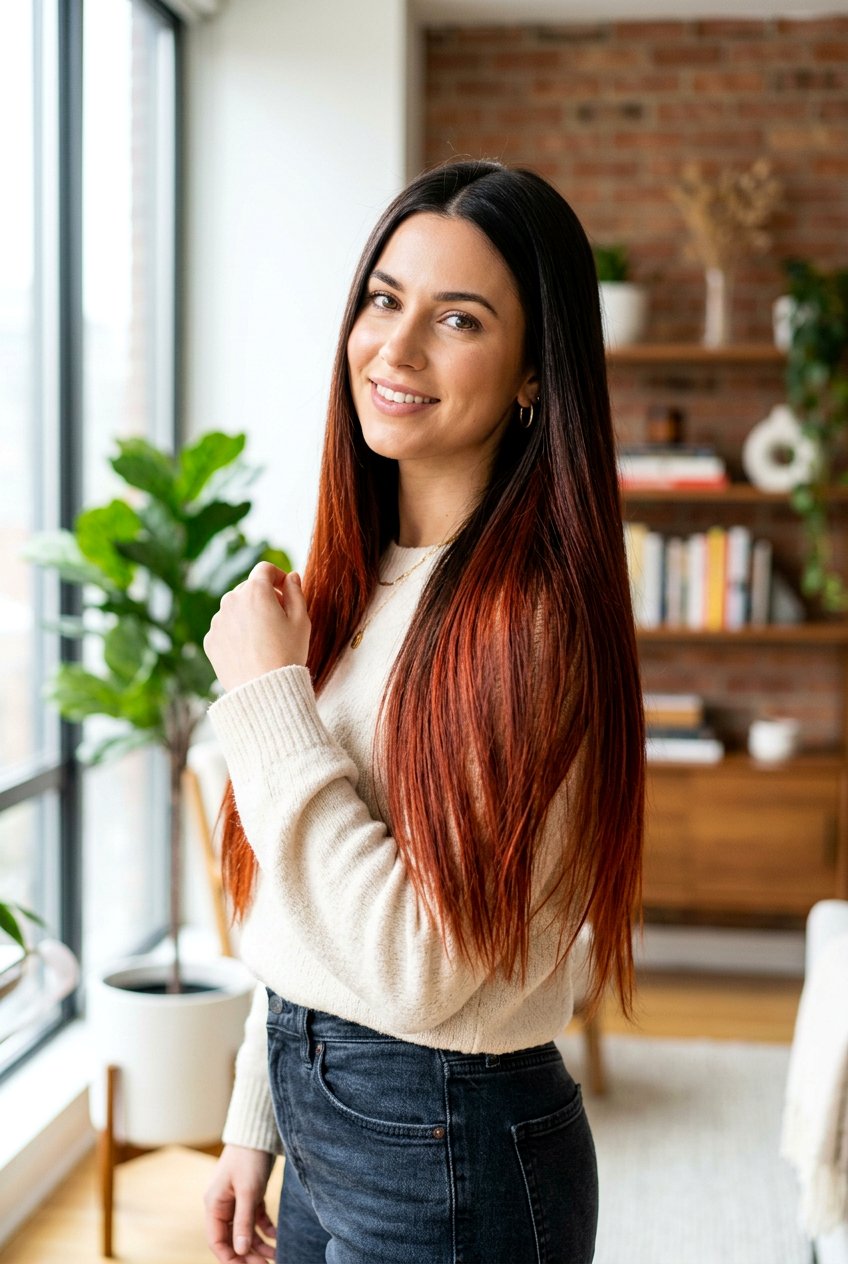 20 Stunning Auburn Balayage On Dark Hair Looks To Try Now
