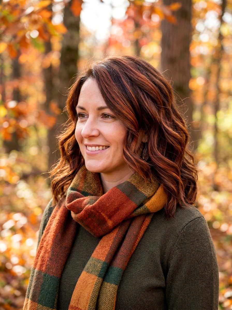 Auburn Highlights On Brown Hair - 20 seasonal hair color ideas for brunettes - 20 seasonal hair color ideas for brunettes