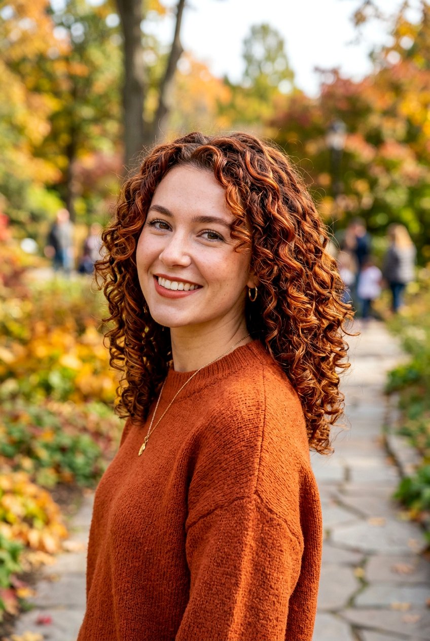 Auburn Highlights On Curly Hair - 20 highlights for curly hair women - 20 highlights for curly hair women