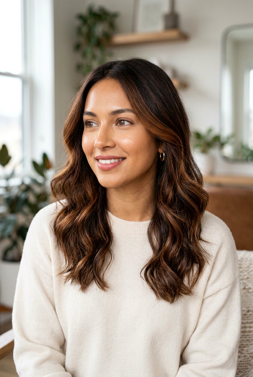 Auburn Highlights On Dark Brown Hair For Warm Skin Tones - 20 auburn highlights on dark brown hair - 20 auburn highlights on dark brown hair