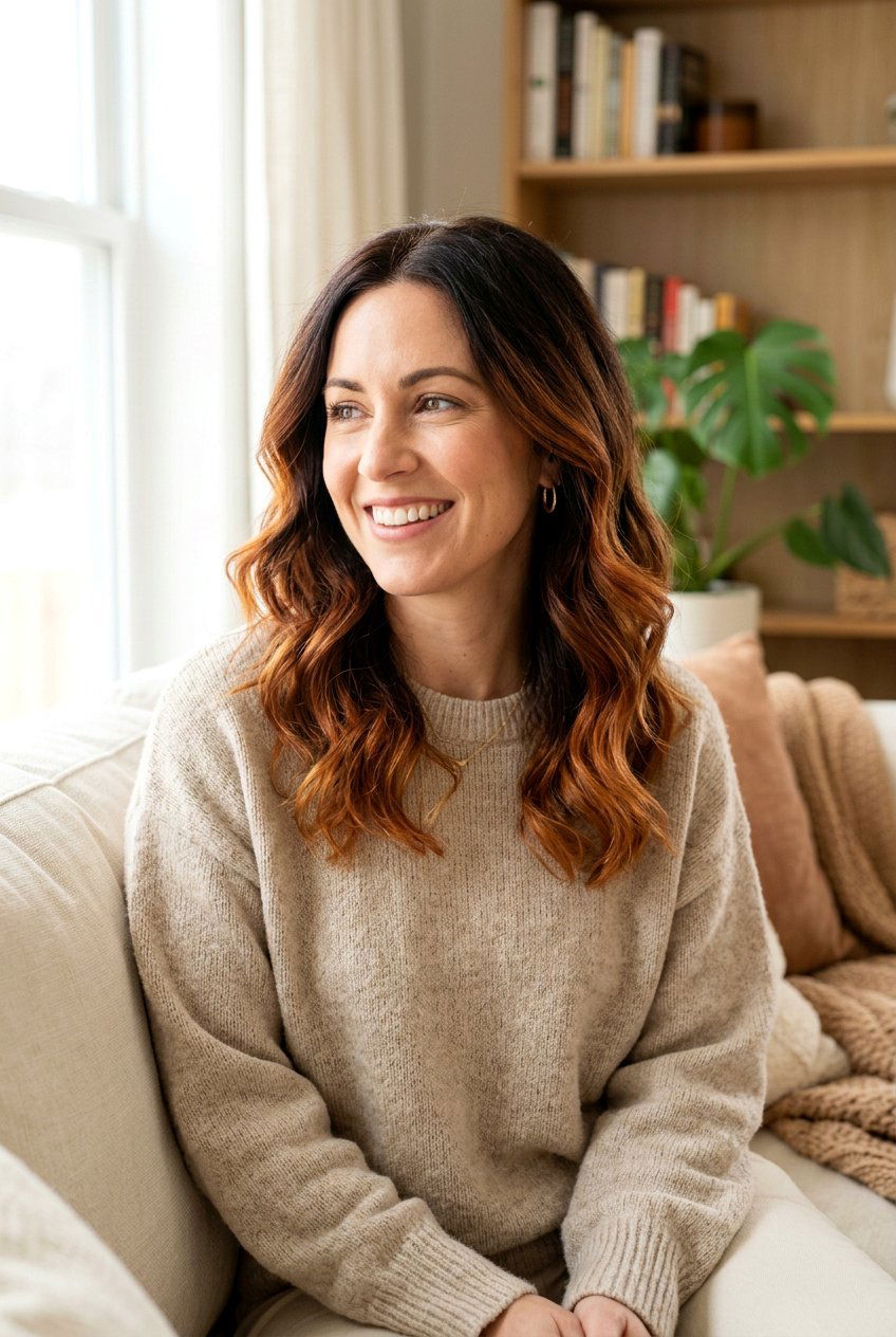 Auburn Highlights On Dark Brown Hair With Balayage Ends - 20 auburn highlights on dark brown hair - 20 auburn highlights on dark brown hair