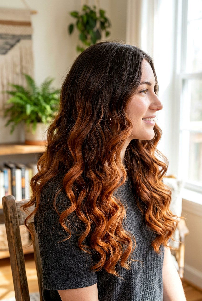 Auburn Highlights On Dark Brown Hair With Ombre - 20 auburn highlights on dark brown hair - 20 auburn highlights on dark brown hair