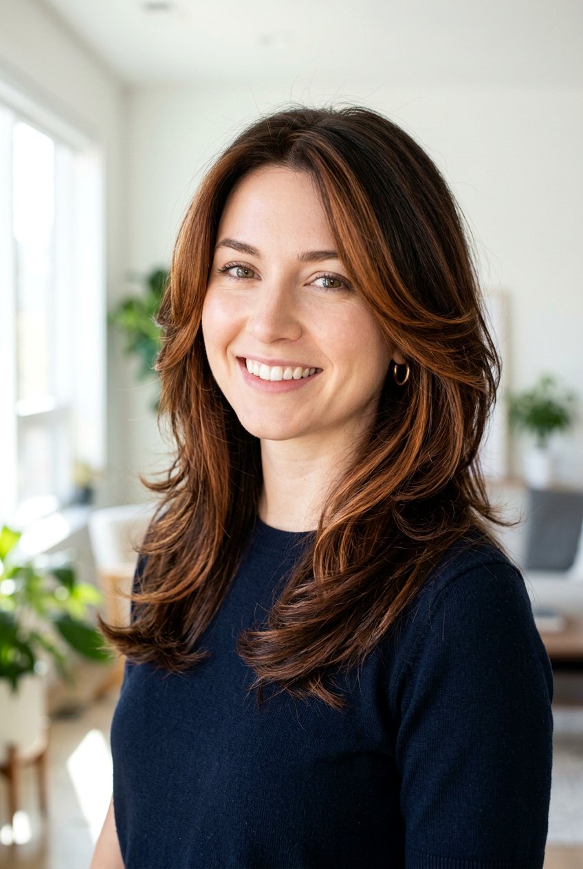 Auburn Highlights On Dark Brown Layered Hair - 20 auburn highlights on dark brown hair - 20 auburn highlights on dark brown hair