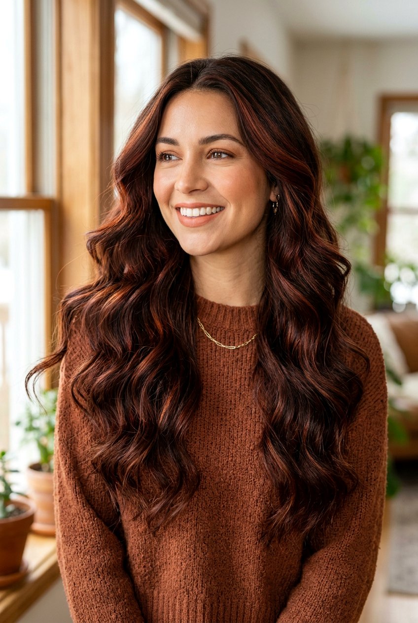 Auburn Highlights on Brown Hair - 20 full highlights on brown hair - 20 full highlights on brown hair