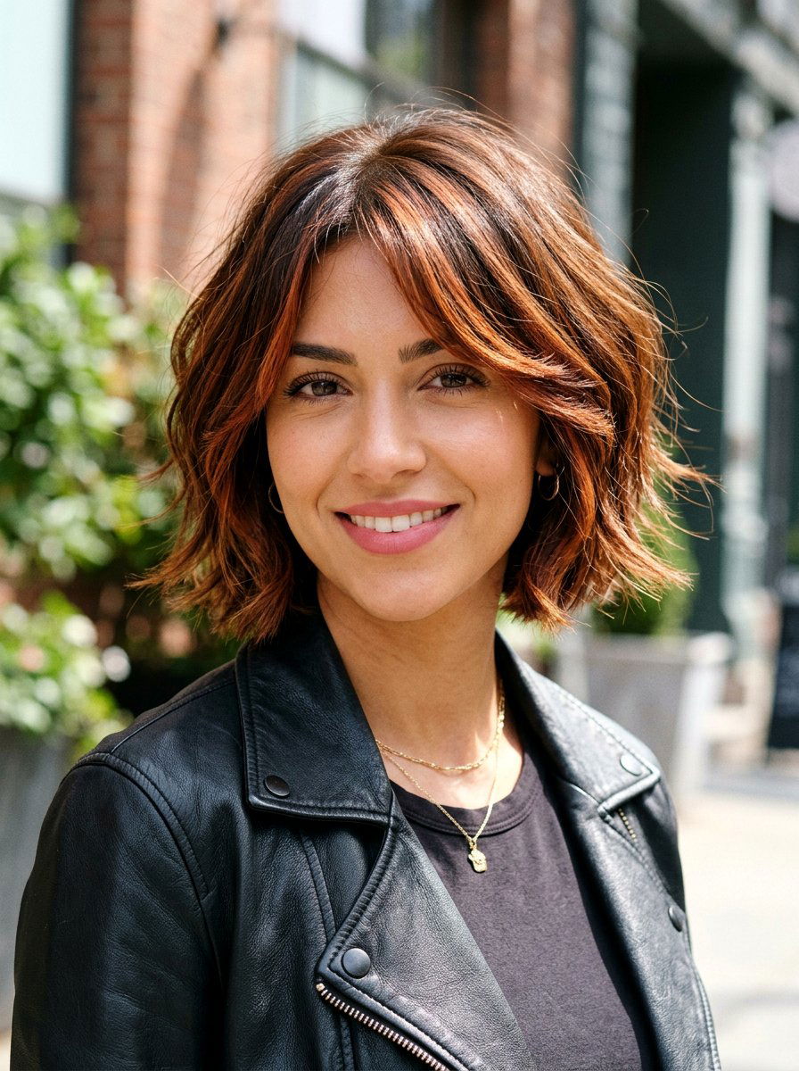 Auburn Highlights on Short Brown Hair - 20 soft auburn highlights on brown hair - 20 soft auburn highlights on brown hair