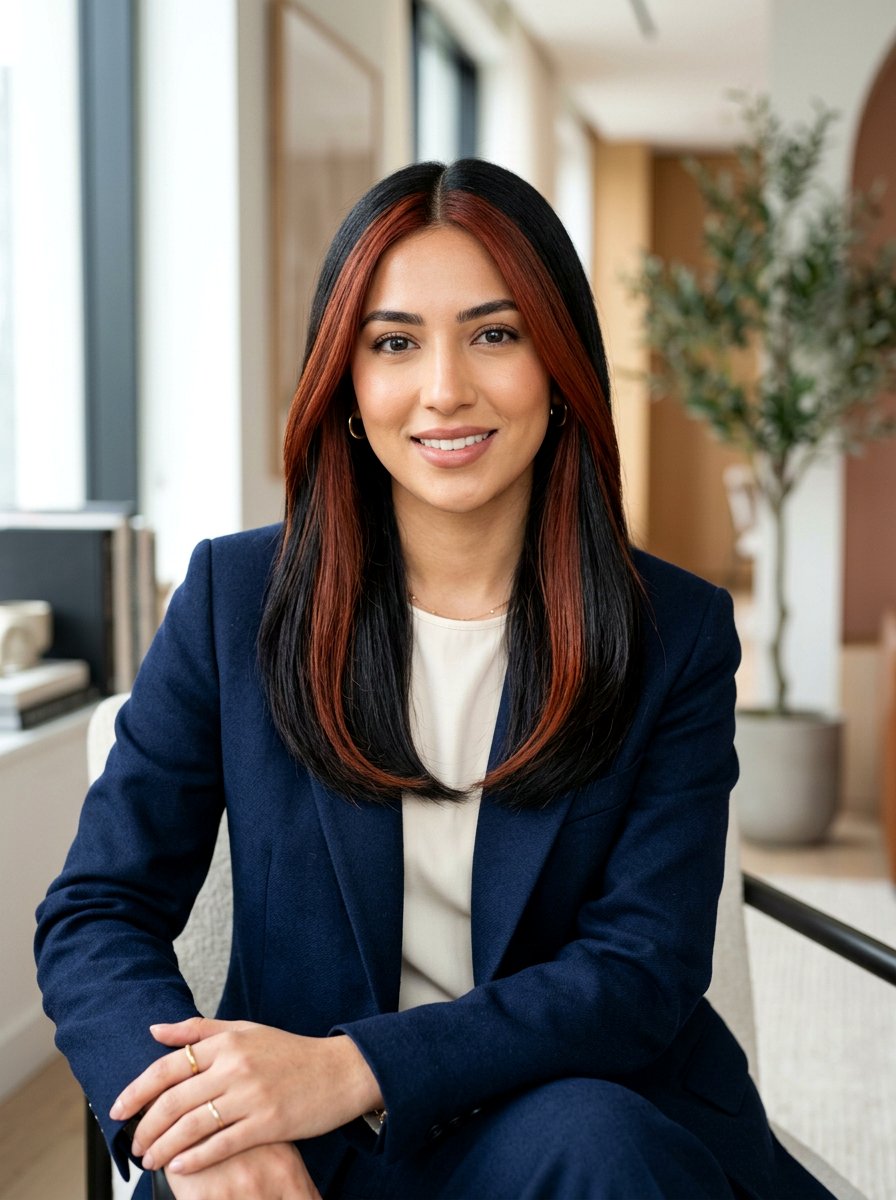 Auburn Money Piece Black Straight Hair - 20 red money piece for black hair - 20 red money piece for black hair