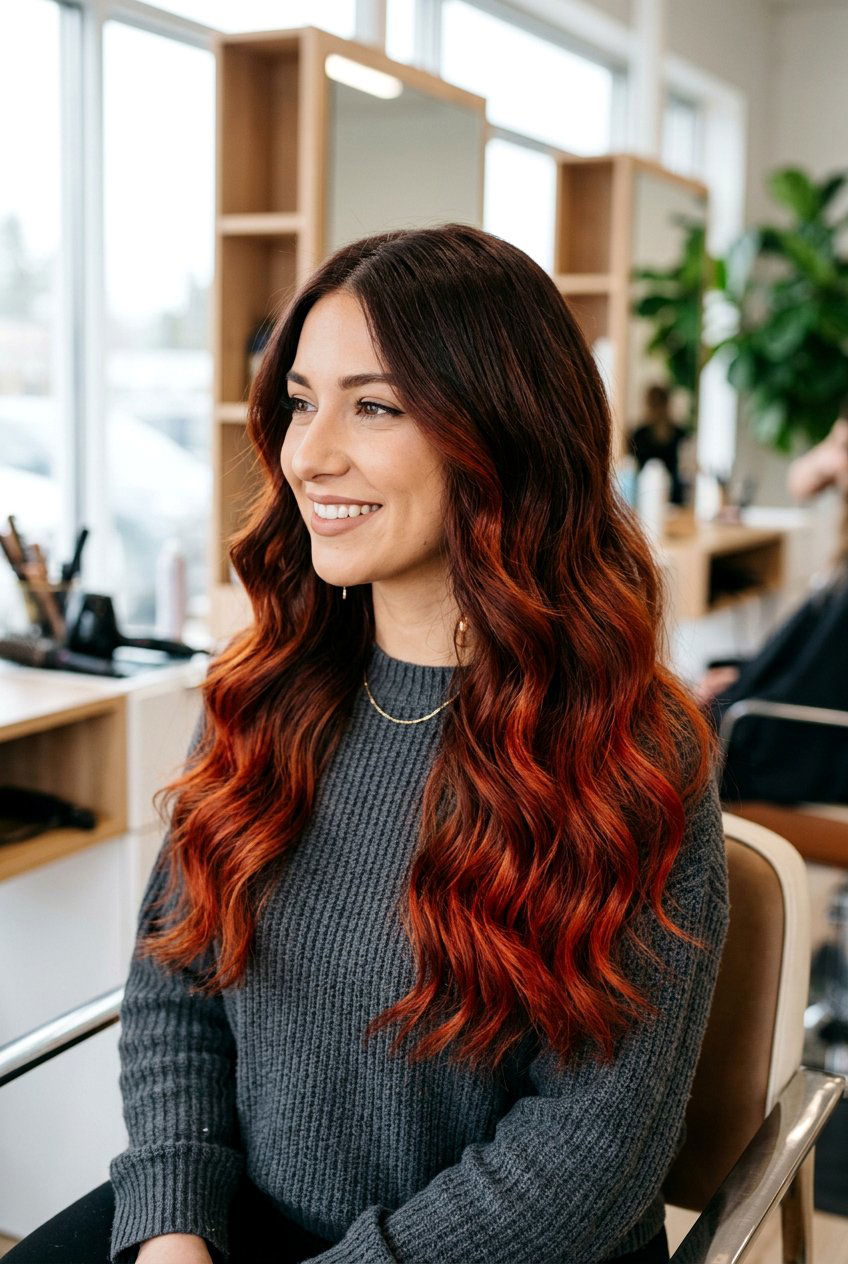 Auburn Ombre - 20 auburn hair color ideas - 20 auburn hair color ideas