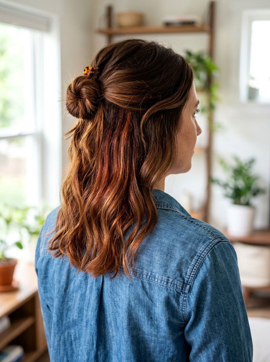 Auburn Peekaboo Brunette Balayage - 20 classy brunette balayage ideas - 20 classy brunette balayage ideas