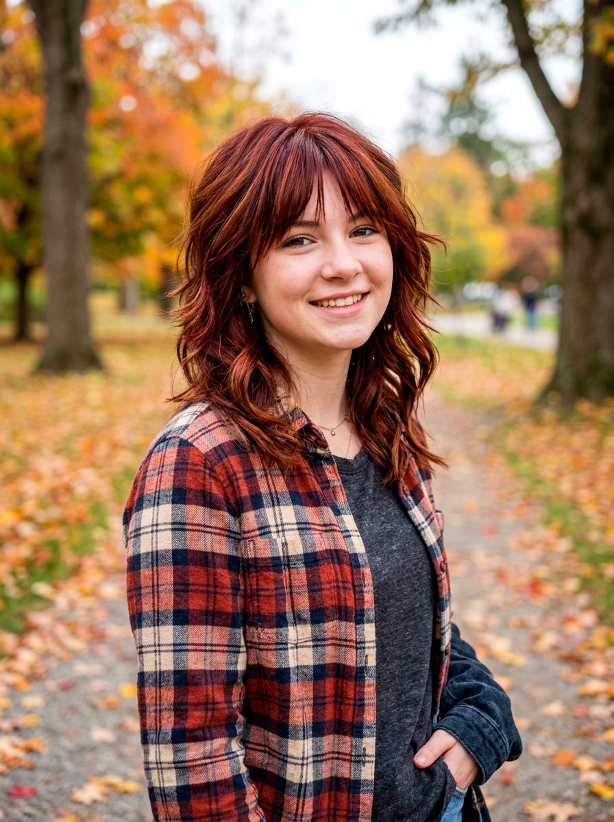 Auburn Shoulder Length Shag - 20 teen girls shoulder length shag haircut - 20 teen girls shoulder length shag haircut