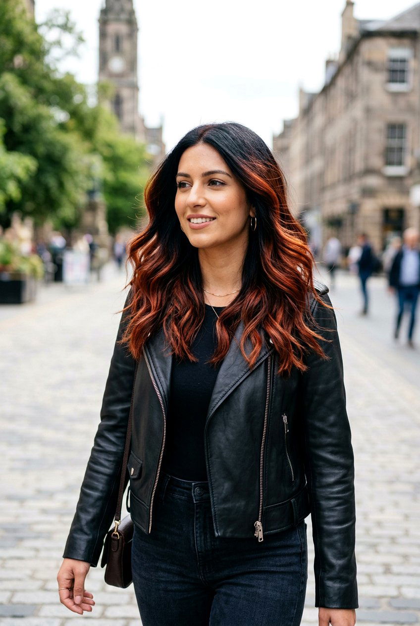 Auburn balayage on black hair - 20 auburn balayage for shoulder length hair - 20 auburn balayage for shoulder length hair