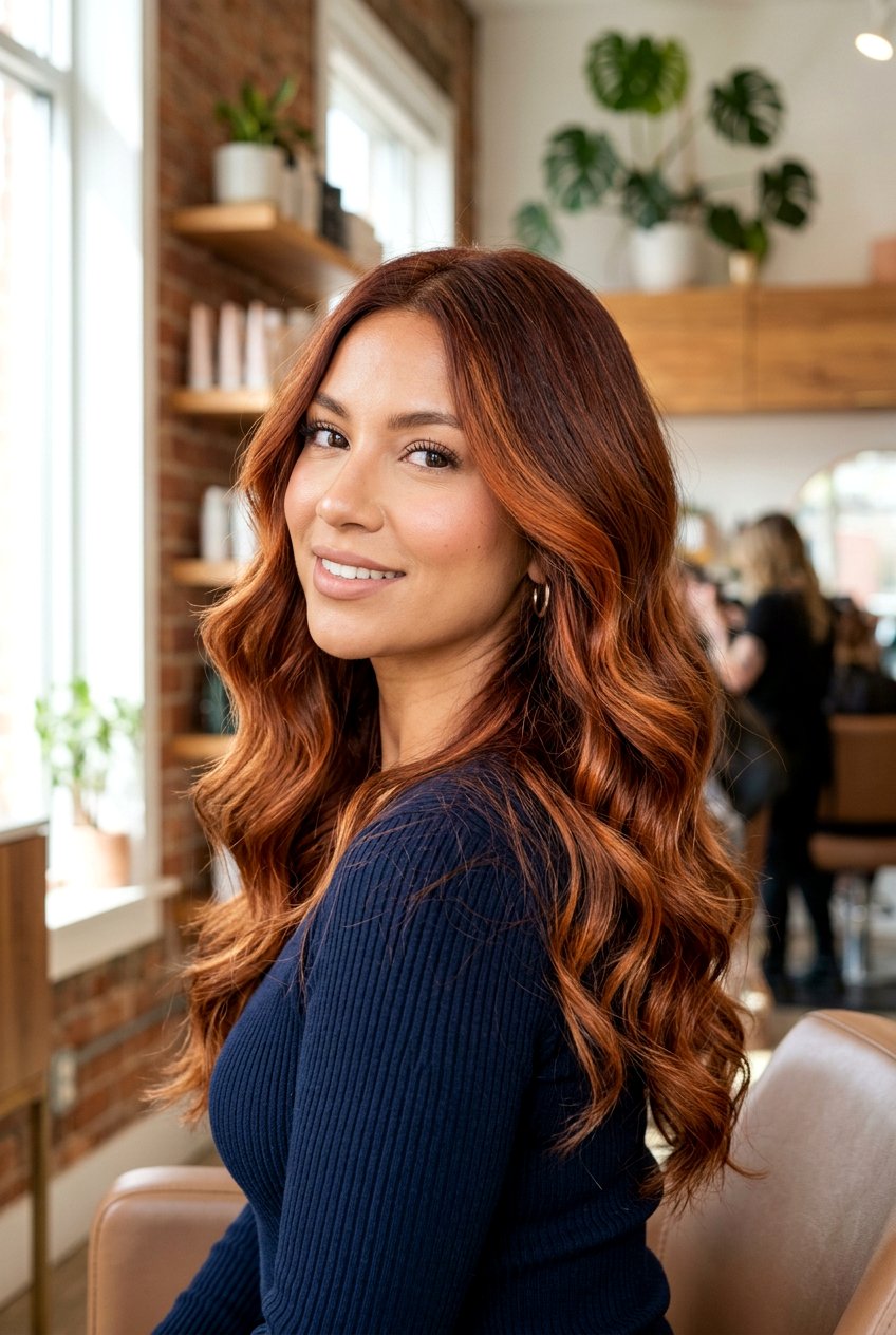 Auburn copper balayage - 20 copper balayage hair color - 20 copper balayage hair color