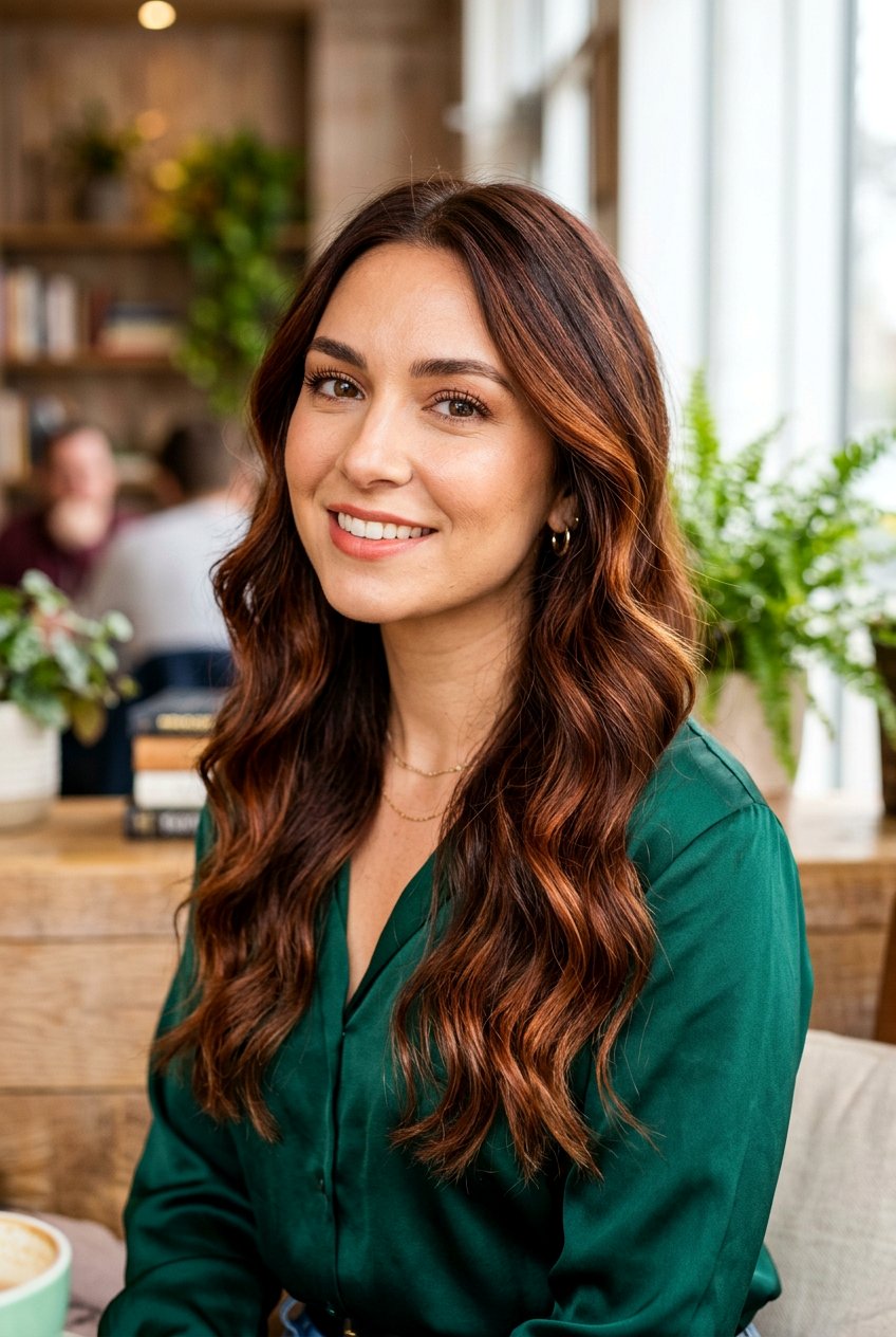 Auburn spice balayage brunette - 20 ginger spice balayage on brunette hair - 20 ginger spice balayage on brunette hair