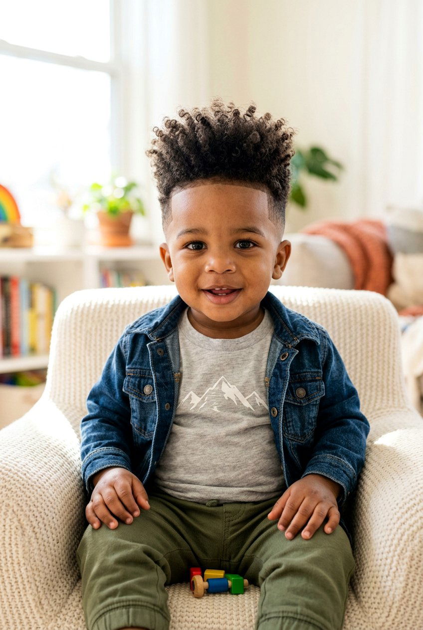 Baby Boy High Top Fade With Curls - 20 baby boy curly haircut - 20 baby boy curly haircut