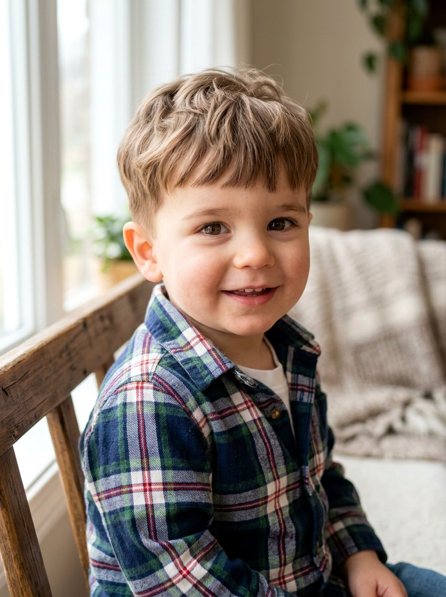 Baby Boy Textured Fringe - 20 first haircut ideas for boys - 20 first haircut ideas for boys
