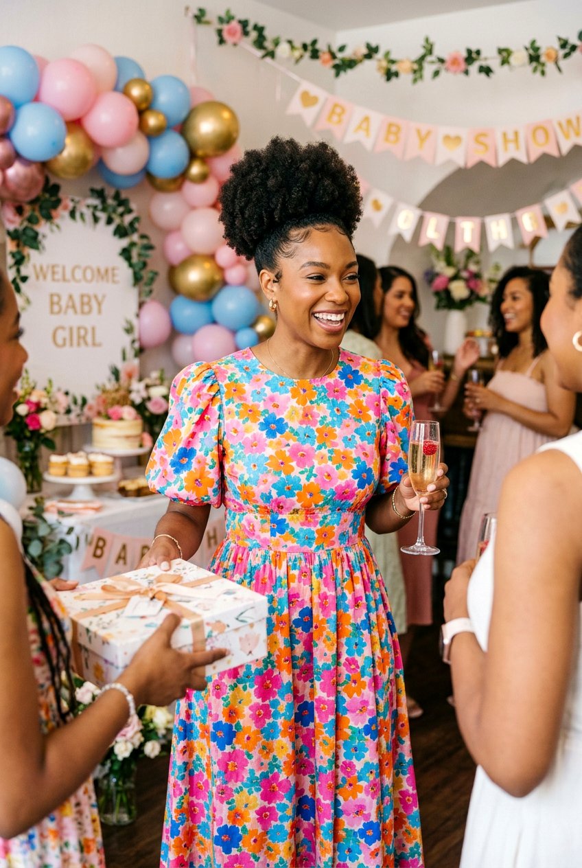 Baby Shower Afro Puff - 20 baby shower hairstyles - 20 baby shower hairstyles