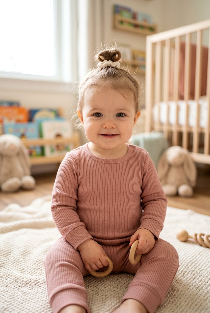 Baby Top Knot Bun - 20 baby hair styling ideas for girls - 20 baby hair styling ideas for girls