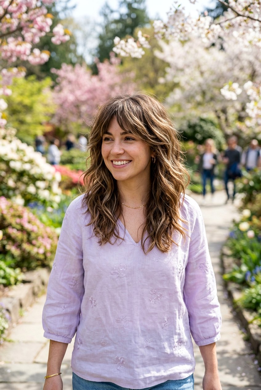 Babylights Brunette Shag - 20 brunette shag hair color ideas - 20 brunette shag hair color ideas